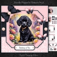 Poodle Puppy in Flowers No.4