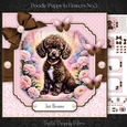 Poodle Puppy in Flowers No.5