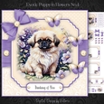 Exotic Puppy in Flowers No.4