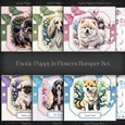Exotic Puppy in Flowers Bumper Kit