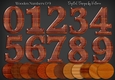 Wooden Numbers 0-9