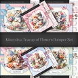 Kitten in a Teacup of Flowers Bumper Set