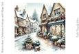 Watercolour Christmas Cottage and Village No.1