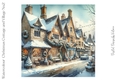 Watercolour Christmas Cottage and Village No.2