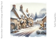 Watercolour Christmas Cottage and Village No.4