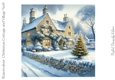 Watercolour Christmas Cottage and Village No.9