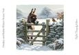 Donkey and Robin Winter Scene No.1