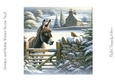 Donkey and Robin Winter Scene No.2