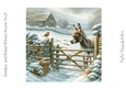 Donkey and Robin Winter Scene No.3