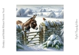 Donkey and Robin Winter Scene No.4