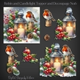 Robin and Candlelight Topper and Decoupage No.6