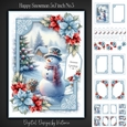 Happy Snowman 5x7 inch No.3