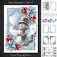 Happy Snowman 5x7 inch No.4