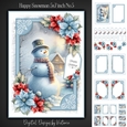 Happy Snowman 5x7 inch No.5