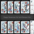 Happy Snowman 5x7 inch Bumper Set