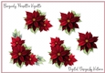Burgundy Poinsettia Vignette