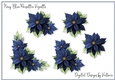 Navy Blue Poinsettia Vignette
