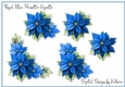 Royal Blue Poinsettia Vignette