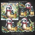 Penguin and Lantern Decoupage No.3