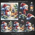 Snowman and Lantern Decoupage No.2