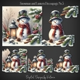 Snowman and Lantern Decoupage No.3