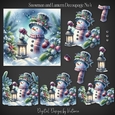 Snowman and Lantern Decoupage No.4