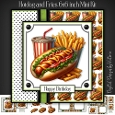 Hotdog and Fries 6x6 inch