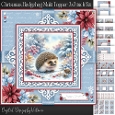 Christmas Hedgehog Multi topper 7x7 inch Kit