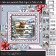 Christmas Animals Multi Topper 7x7 inch Kit