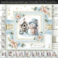 Pastel Floral Snowman Multi Topper 7x7 inch Kit