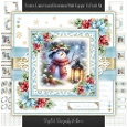 Festive Lantern and Snowman Multi Topper 7x7 inch Kit