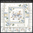 Soft Blue Christmas Multi Topper 7x7 inch Kit