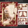 Burgundy and Gold Snowman 7x5 inch No.1