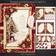 Burgundy and Gold Snowman 7x5 inch No.2