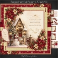 Burgundy and Gold Snowman 7x7 inch No.1