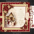 Burgundy and Gold Snowman 7x7 inch No.2