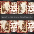 Burgundy and Gold Snowman 7x5 inch Bumper Set