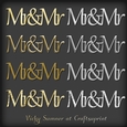 Mr and Mr Gold and Silver Embelishment