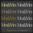 Mrs and Mrs Gold and Silver Embelishment