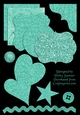 Aqua Glitter and Emelishments