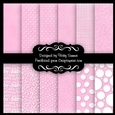 Baby Pink A4 Patterned Backing Paper Set of 12
