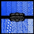 Dark Blue Floral A4 Backing Paper Set of 12