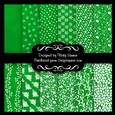 Dark Green Floral A4 Backing Paper Set of 12