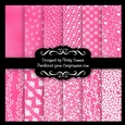 Dark Pink Floral A4 Backing Paper Set of 12