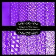 Dark Purple Floral A4 Backing Paper Set of 12