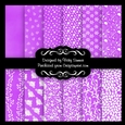 Purple Floral A4 Backing Paper Set of 12