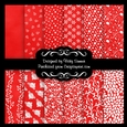 Red Floral A4 Backing Paper Set of 12