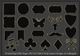 Gold Edged Shapes Set of 20
