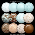 Duck Egg Brad/Button Embelishment set of 12