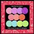 Summer Paisley Square Frame Set of 12 + 1 Bonus Frame